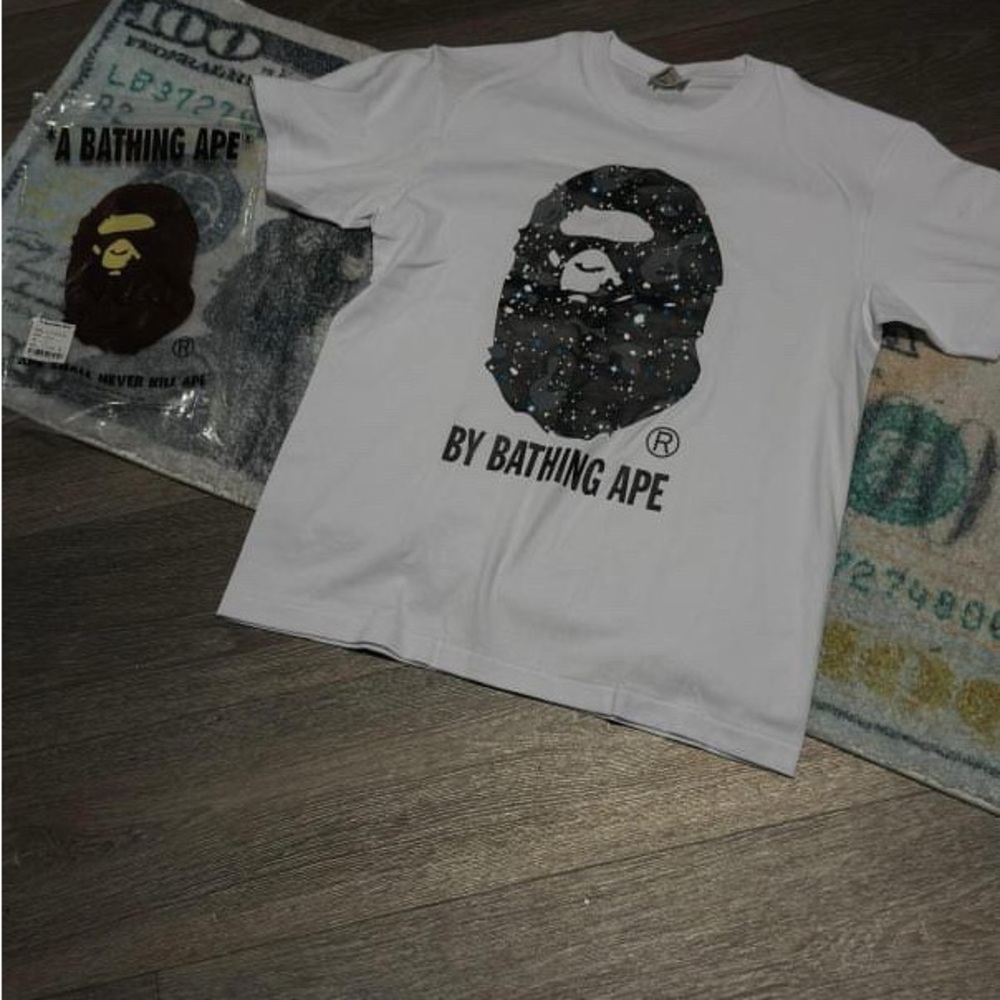 BAPE Kids White Graphic T-Shirt